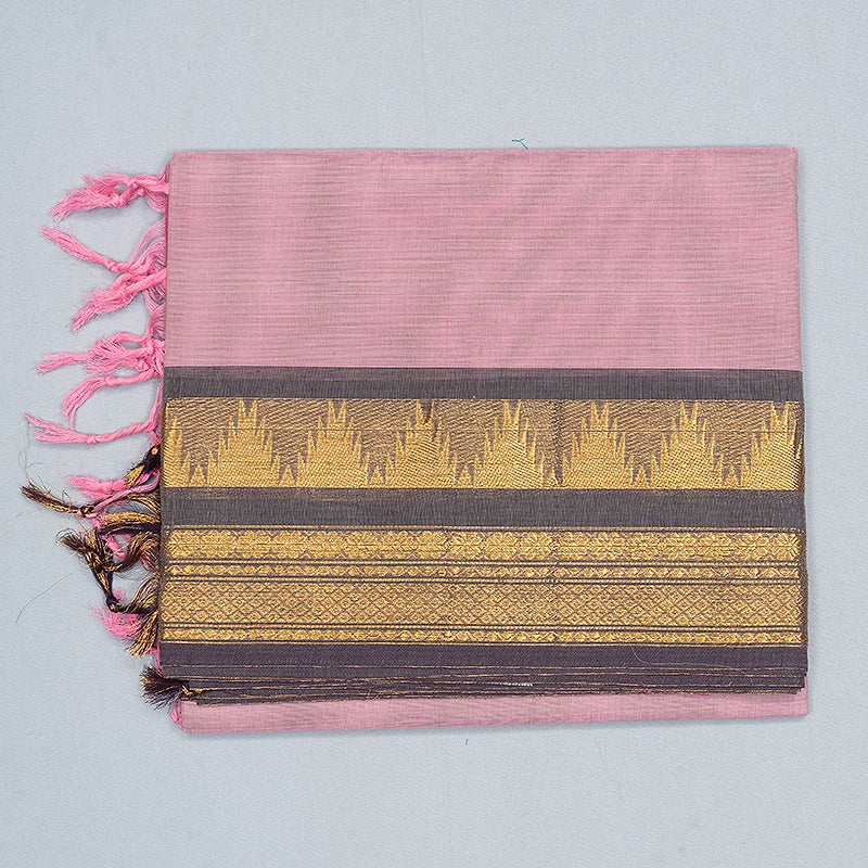 Hayagrivas Lotus Pink Handloom Chettinad Cotton Saree SSSBF131H1-4