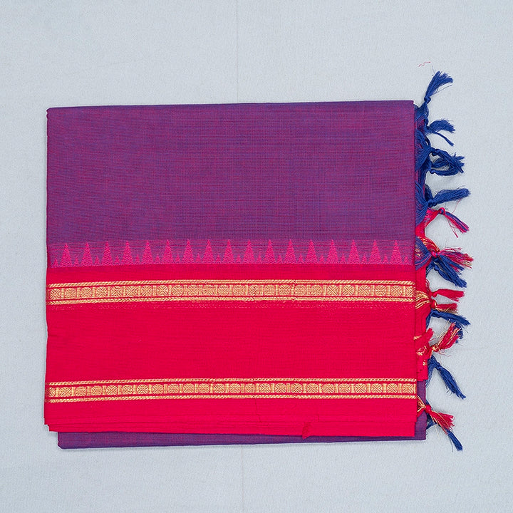 Hayagrivas Purple Handloom Chettinad Cotton Saree SSSBF131H1-6