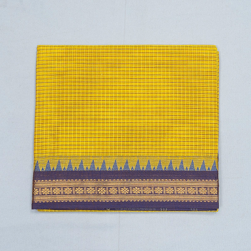 Hayagrivas Lemon Yellow Handloom Chettinad Cotton Saree SSSBF131H3-2