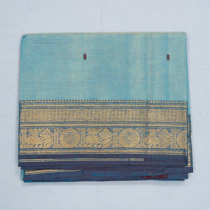 Hayagrivas Powder Blue Handloom Chettinad Cotton Saree SSSBF131H6-11