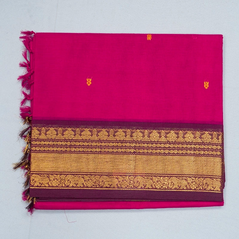 Hayagrivas Rani Pink Handloom Chettinad Cotton Saree SSSBF131H6-17