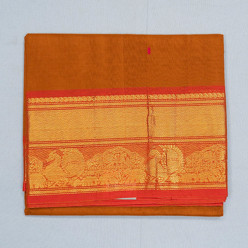 Hayagrivas Deep Mustard Handloom Chettinad Cotton Saree SSSBF131H6-2