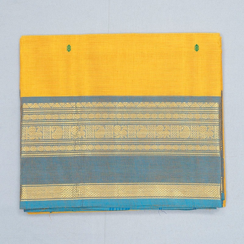 Hayagrivas Yellow Handloom Chettinad Cotton Saree SSSBF131H6-6