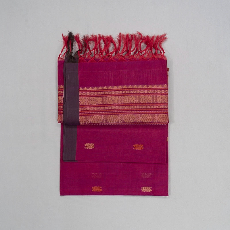 Hayagrivas Pink Handloom Kanchi Cotton Saree SSCBF104F13-8