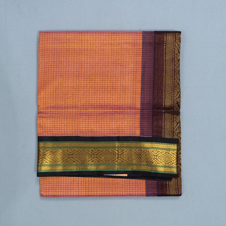 Hayagrivas Yellowish Peach Pure Silk Cotton Saree SSCBF35D5-9