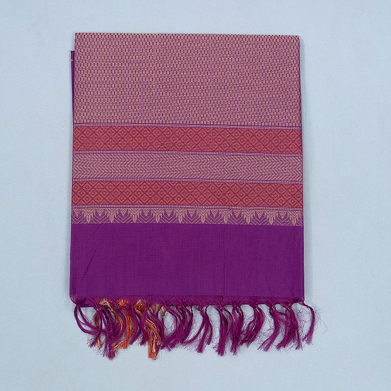 Hayagrivas Vadamalli Purple Handloom Kanchi Cotton Saree SSCBF104F10-1