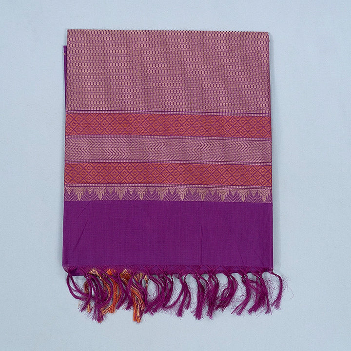 Hayagrivas Vadamalli Purple Handloom Kanchi Cotton Saree SSCBF104F10-1