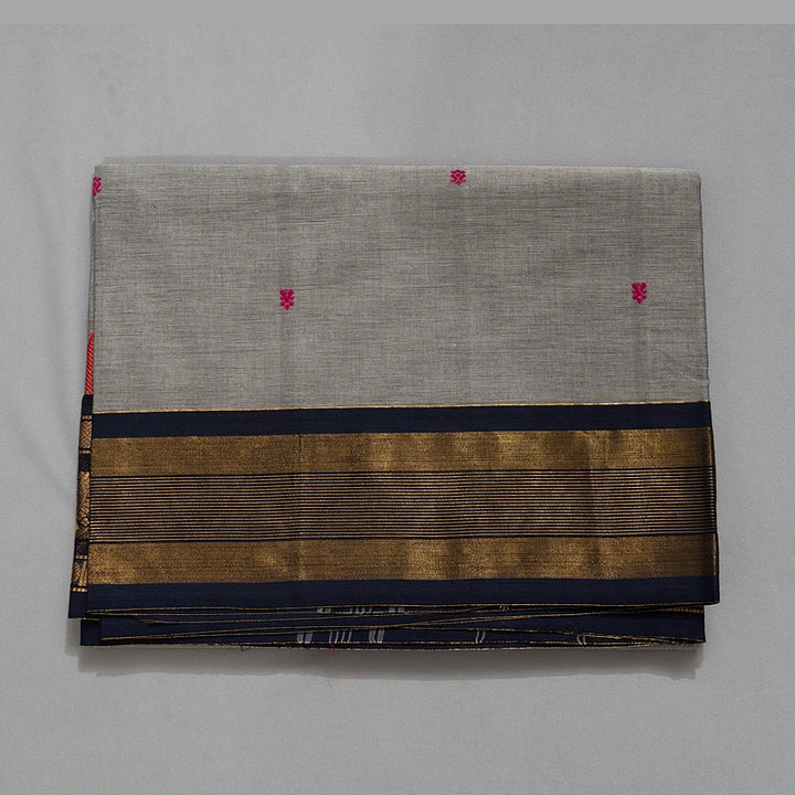 Hayagrivas Grey Handloom Chettinad Cotton Saree KBE2156A4-28