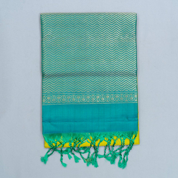 Hayagrivas Fluorescent Green Handloom Soft Silk Saree KBF566G5-1