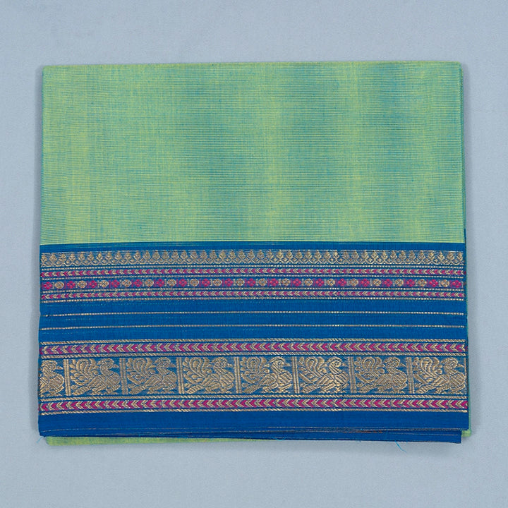 Hayagrivas Yellowish-Green Handloom Chettinad Cotton Saree SSKBF87F1-24