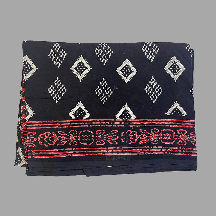 Hayagrivas Black Jaipur Cotton Saree SSCBF73E7-2