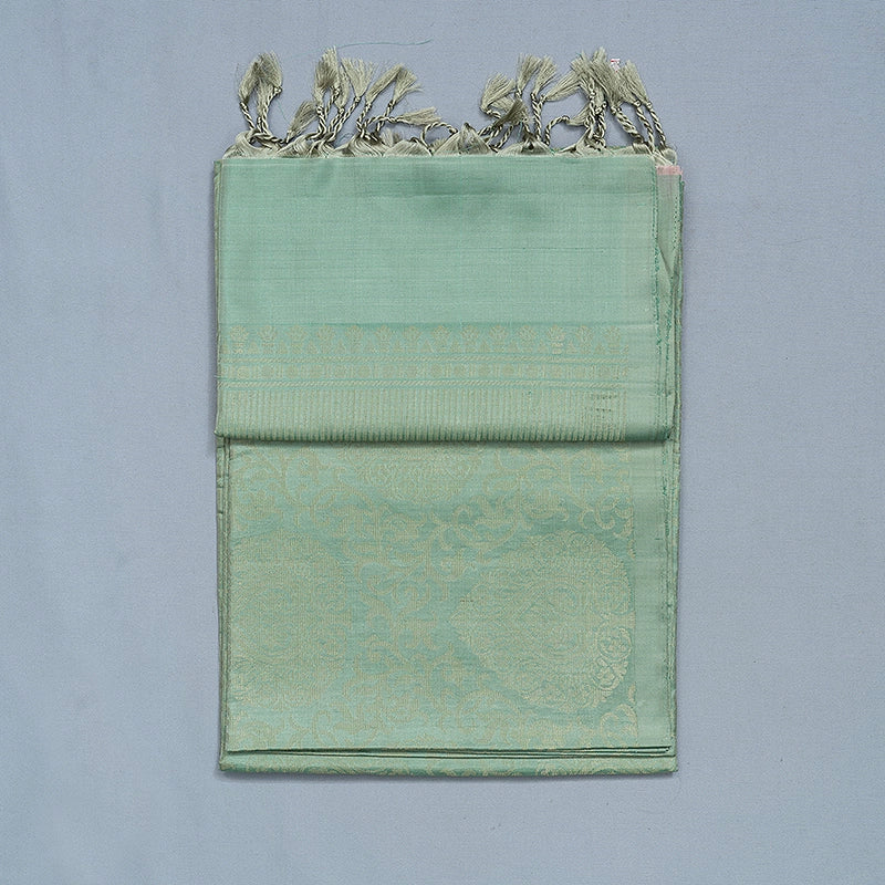 Hayagrivas Pastel Green Handloom Soft Silk Saree KBE2106A30-1