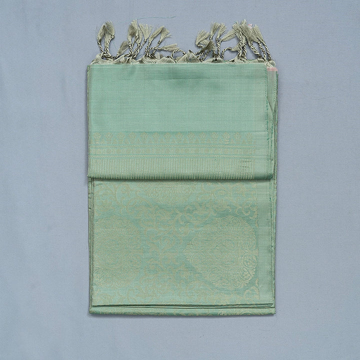 Hayagrivas Pastel Green Handloom Soft Silk Saree KBE2106A30-1