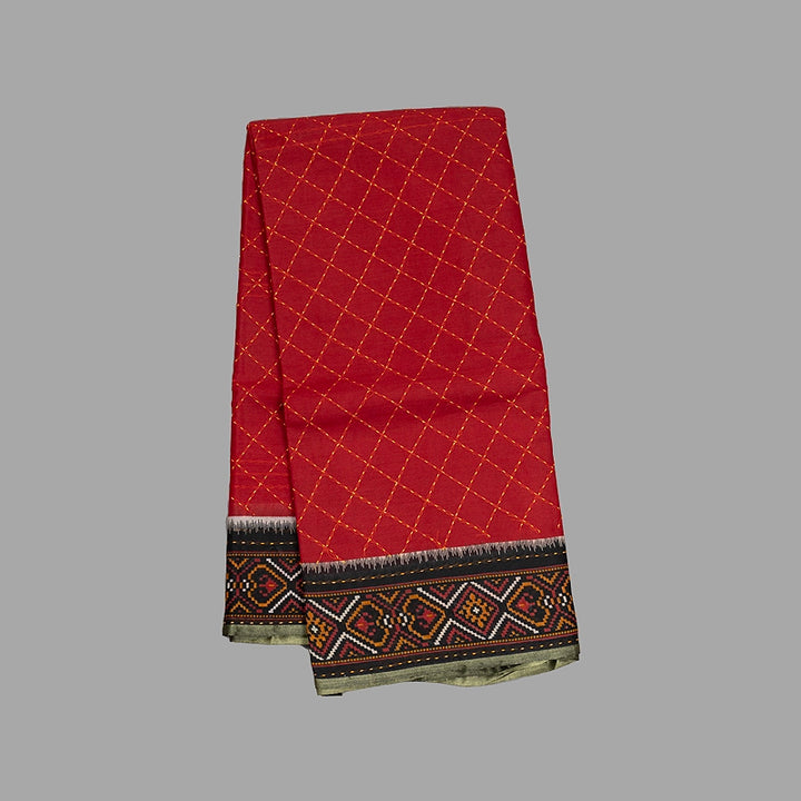 Hayagrivas Rich Red Fancy Cotton Sarees KBE2383B10-8