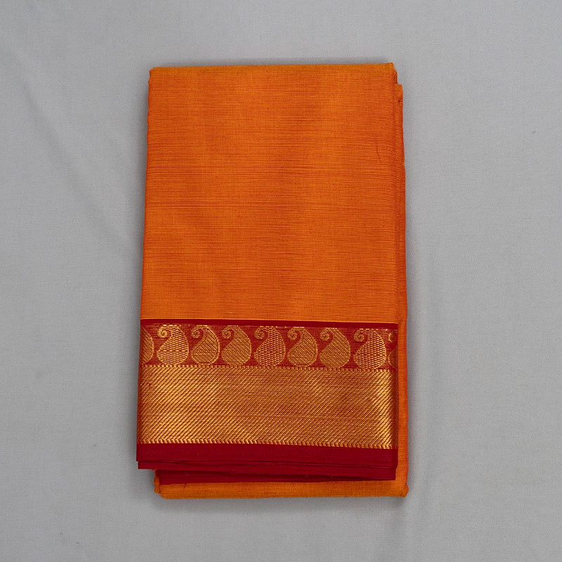 Hayagrivas Mambazham Orange Handloom Chettinad Cotton Saree KSBE1H2-17