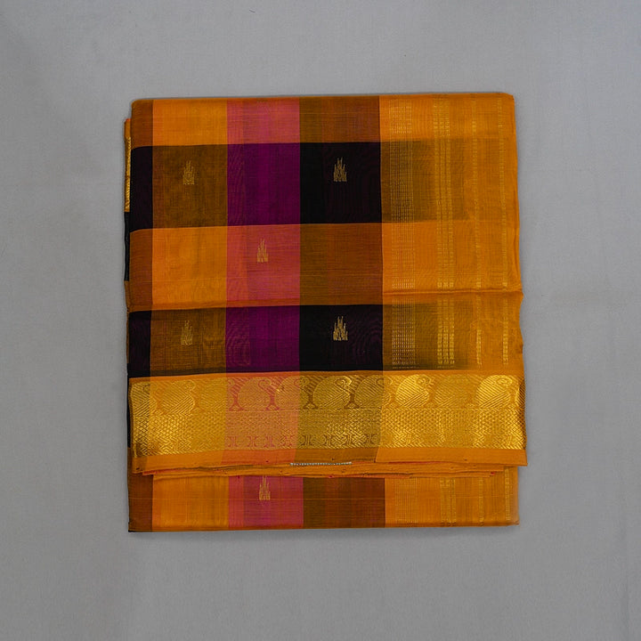 Hayagrivas Multicolour Checks Pure Silk Cotton Saree SSCBF13D7-6