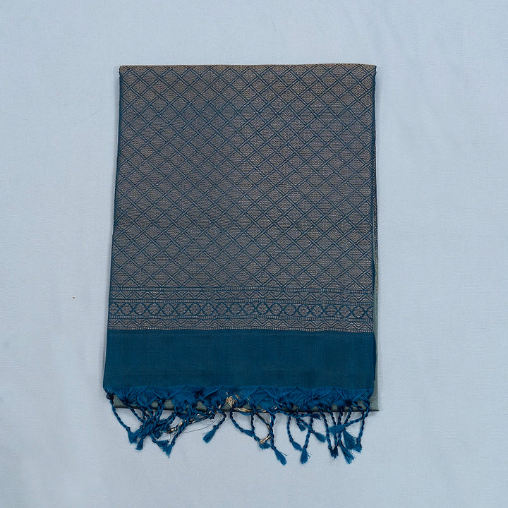 Hayagrivas Greenish Grey Handloom Soft Silk Saree KBF532G4-12