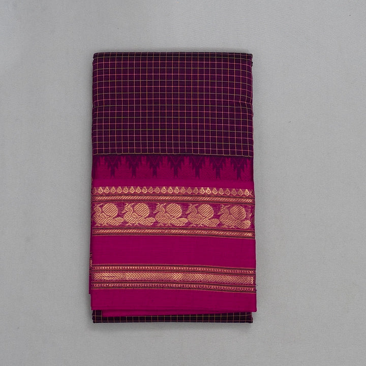 Hayagrivas Violet Handloom Chettinad Cotton Saree KSBE1H8-3