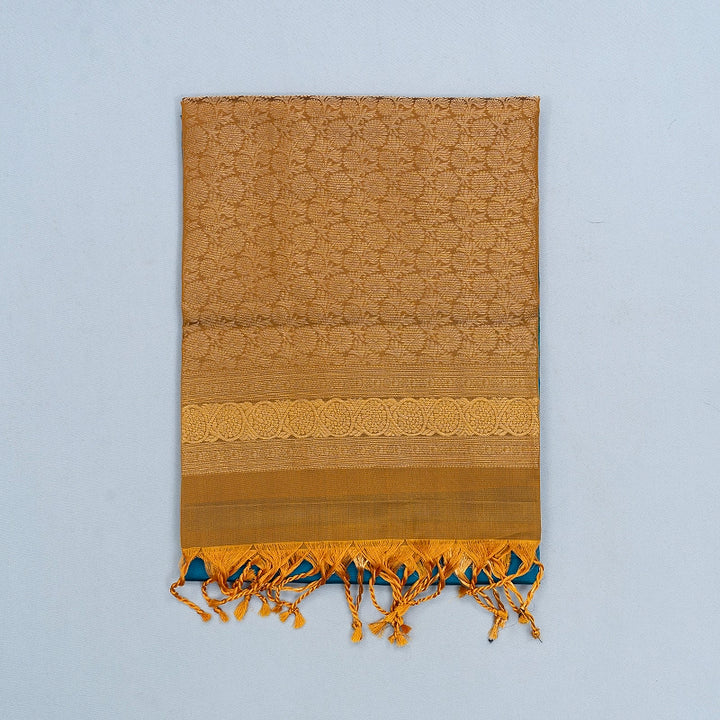Hayagrivas Ananda Blue Handloom Soft Silk Saree KBF532G2-9