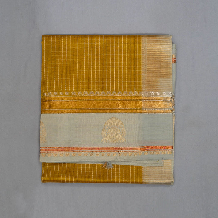Hayagrivas Golden Yellow Pure Silk Cotton Saree SSCBF55E10-3