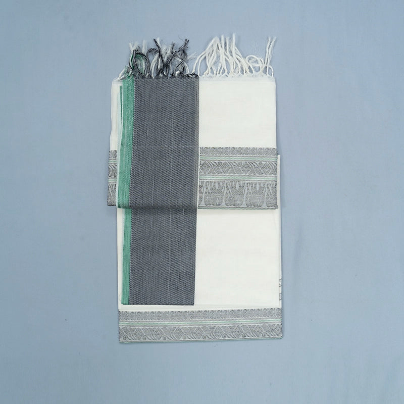 Hayagrivas Half-White Handloom Kanchi Cotton Saree SSCBF103F15-1