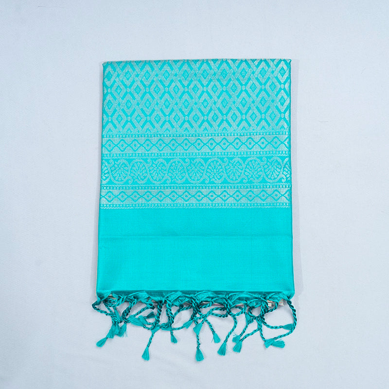 Hayagrivas Blue &amp; Pink Stripes Handloom Soft Silk Saree KBF534G6-3