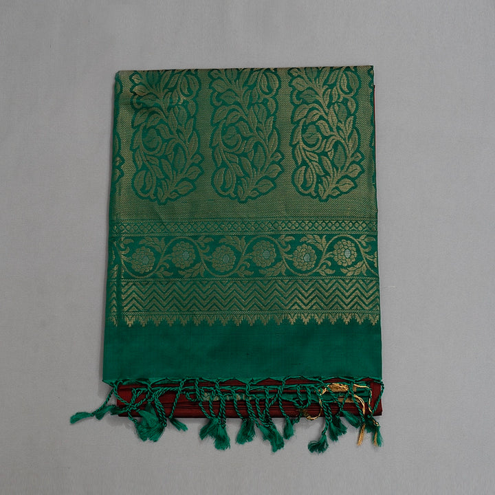 Hayagrivas Handloom Deep Araku Maroon Soft Silk Saree KBE1094I2-6
