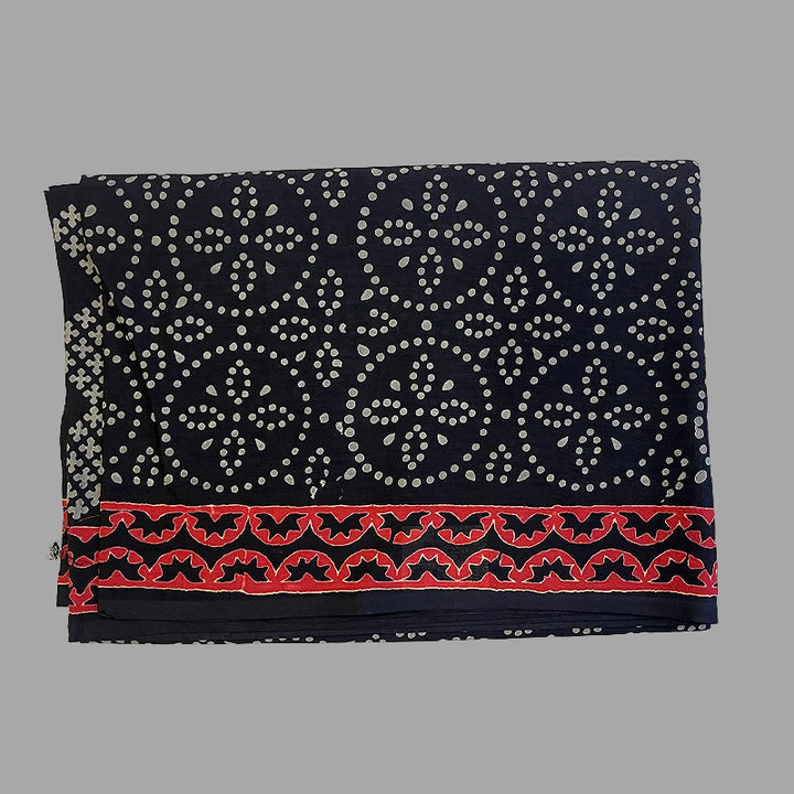 Hayagrivas Black Jaipur Cotton Saree SSCBF73E7-3