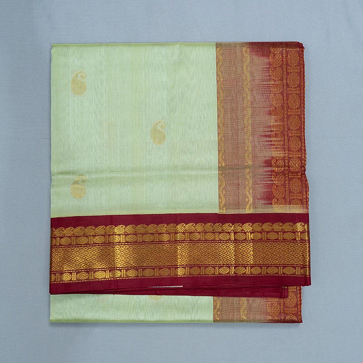 Hayagrivas Pista Green Pure Silk Cotton Saree SSCBF16D1-17