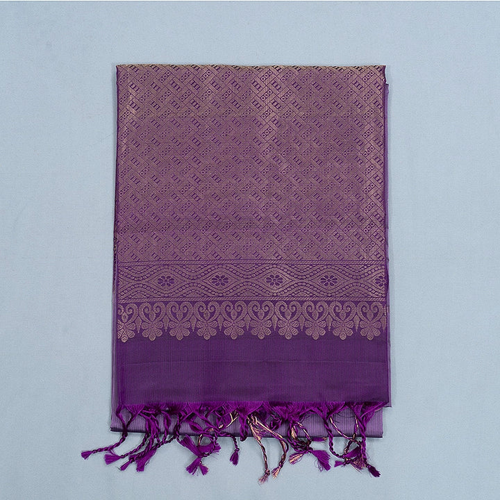 Hayagrivas Lavender Handloom Soft Silk Saree KBF532G4-4