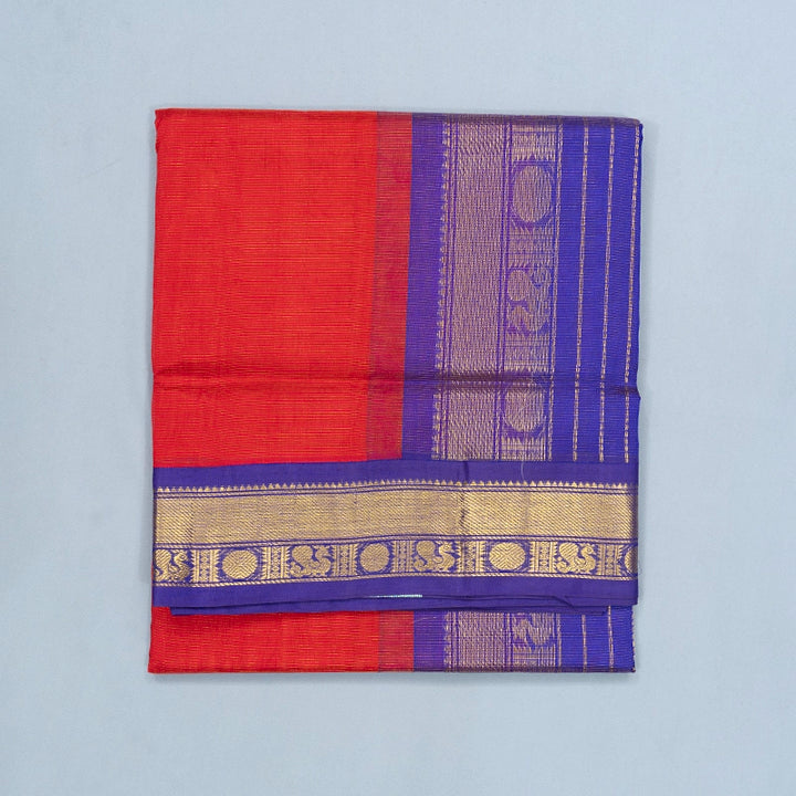Hayagrivas Red Pure Silk Cotton Saree SSCBF35D1-12