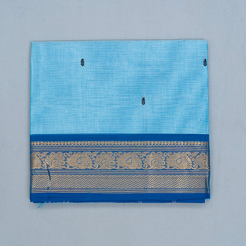 Hayagrivas Ice Blue Handloom Chettinad Cotton Saree SSKBF86F1-51