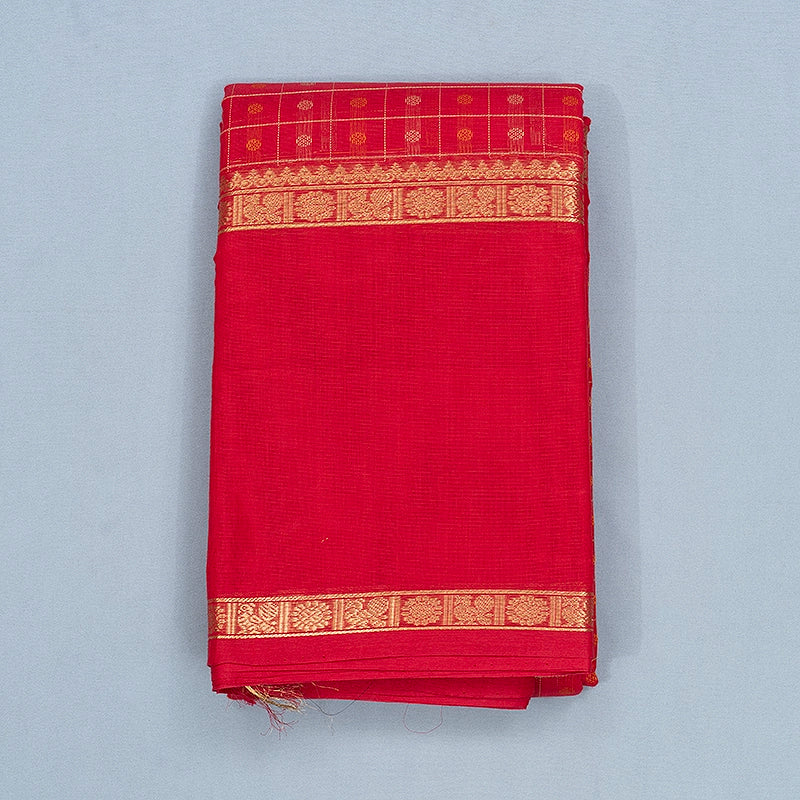 Hayagrivas Redish Pink Handloom Kanchi Cotton Saree SSCBF66E8-1