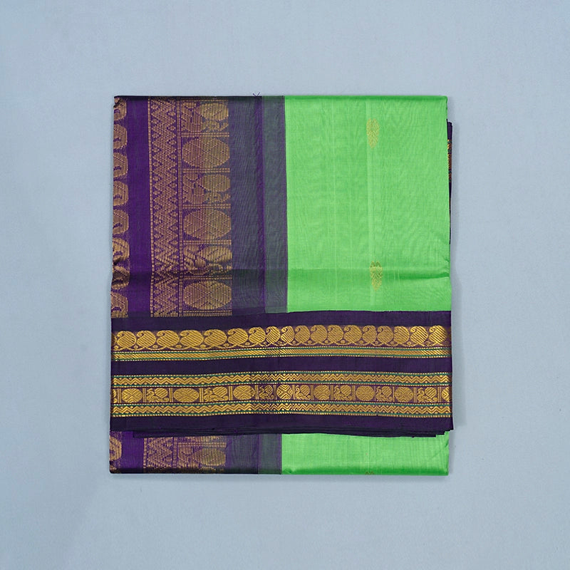 Hayagrivas Neon Green Pure Silk Cotton Saree SSCBF16D1-6