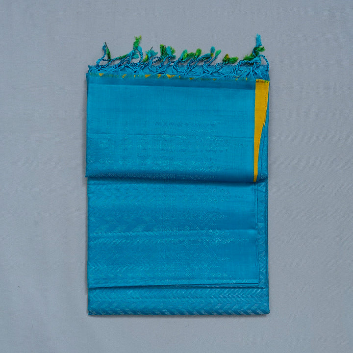 Hayagrivas Sky Blue Handloom Soft Silk Saree KBF534G20-1