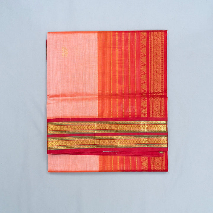 Hayagrivas Peach Pink Pure Silk Cotton Saree SSCBF34D4-24