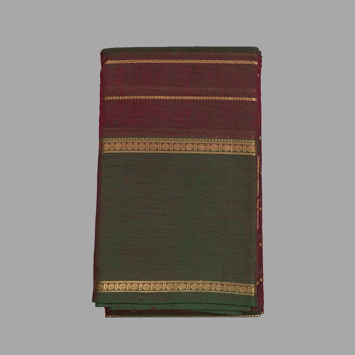 Hayagrivas Manthalir Green Handloom Kanchi Cotton Saree SSCBF66E7-3