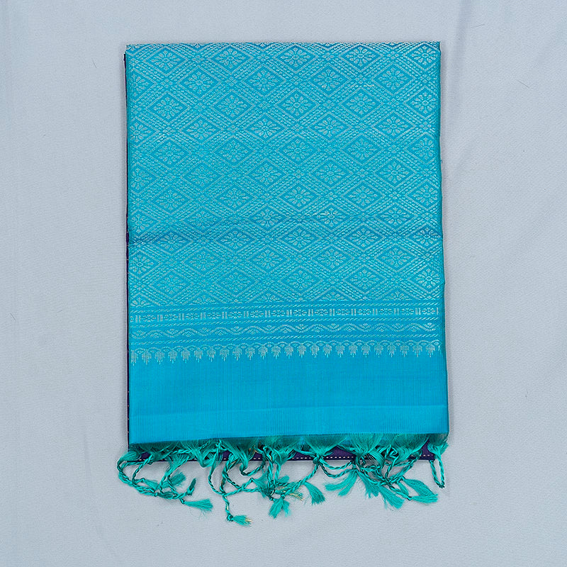 Hayagrivas Purple Handloom Soft Silk Saree KBF566G1-2