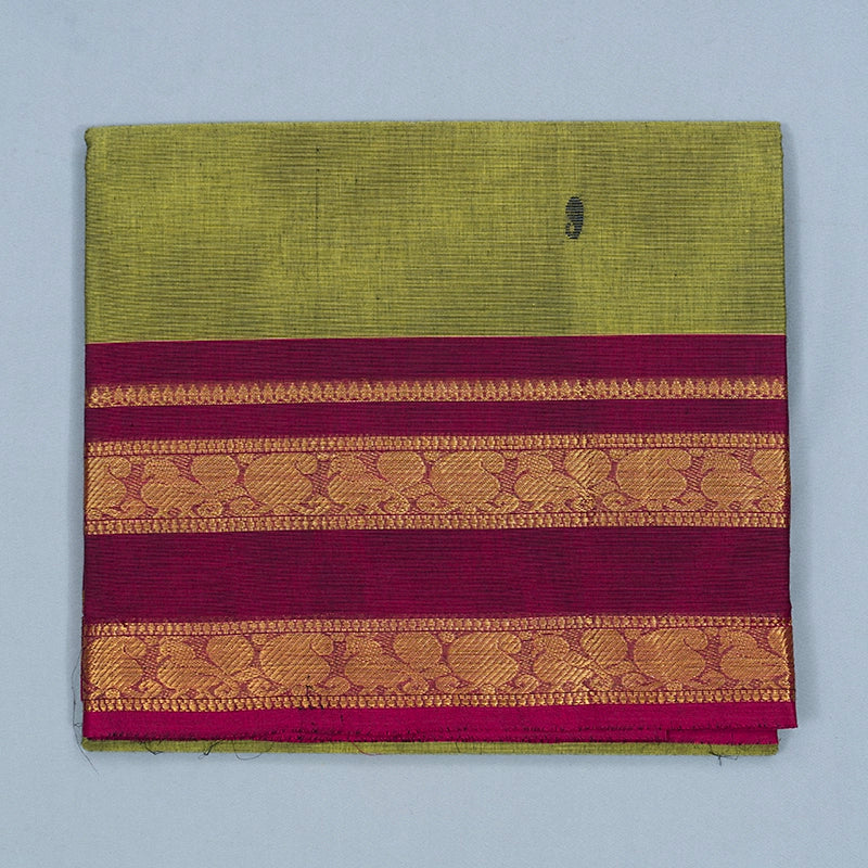 Hayagrivas Parrot Green Handloom Chettinad Cotton Saree SSKBF86F1-36