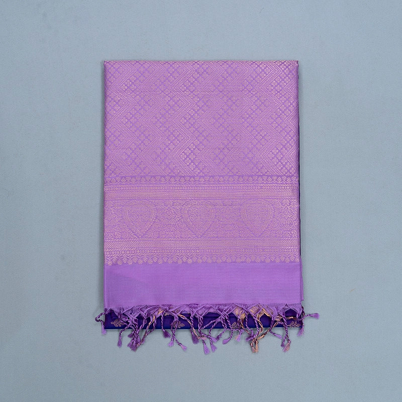 Hayagrivas Purple Handloom Soft Silk Saree KBF705G3-4