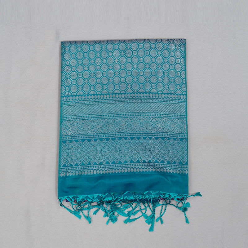 Hayagrivas Handloom Purplish Blue Soft Silk Saree KBE1195I6-1