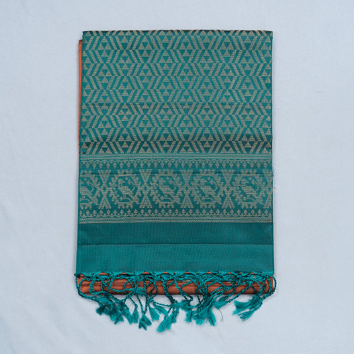 Hayagrivas Rust Orange Handloom Soft Silk Saree KBF535G10-4