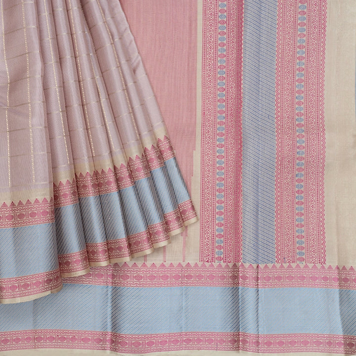 Hayagrivas Handloom Mild Onion Pink Kanjivaram Silk Saree KBE2345B3-6