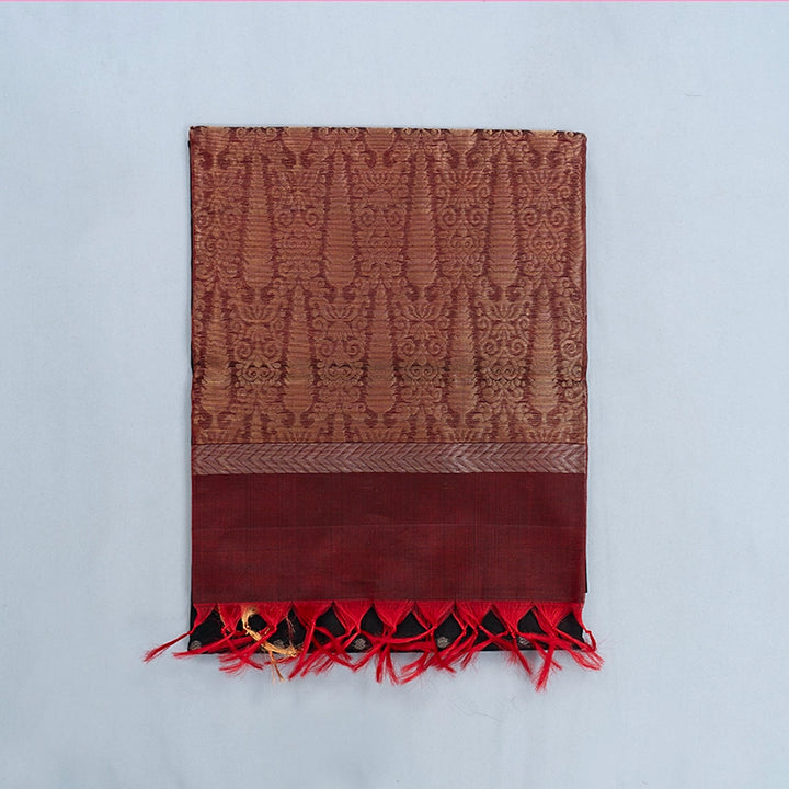 Hayagrivas Black Ikkat Kora Silk Cotton Saree KSBE92A10-13