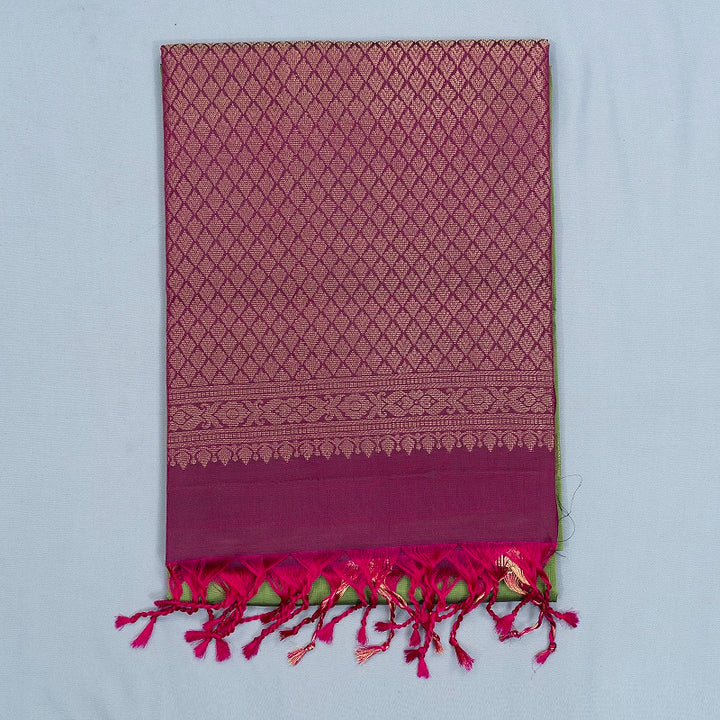 Hayagrivas Parrot Green Handloom Soft Silk Saree KBF532G4-10