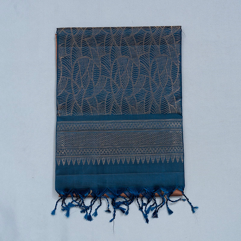 Hayagrivas Peachish-Brown Handloom Soft Silk Saree KBF232E2-11