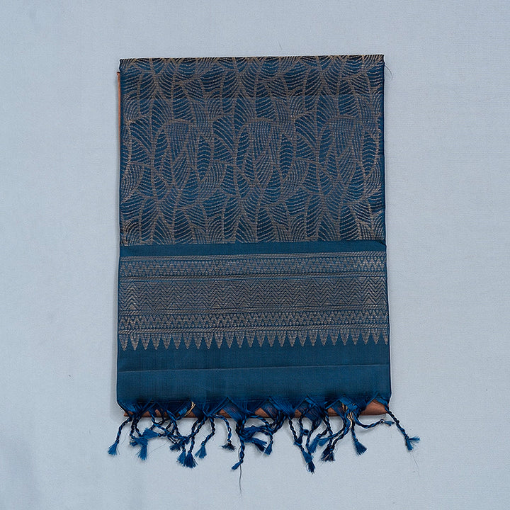 Hayagrivas Peachish-Brown Handloom Soft Silk Saree KBF232E2-11