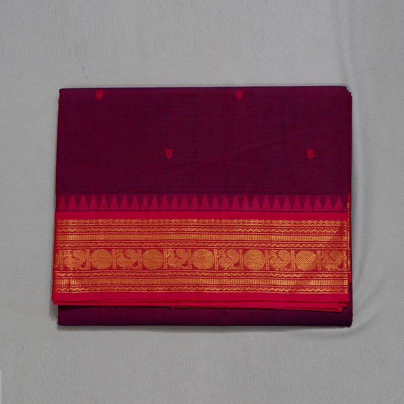 Hayagrivas Purple Handloom Chettinad Cotton Saree KSBE86A4-14