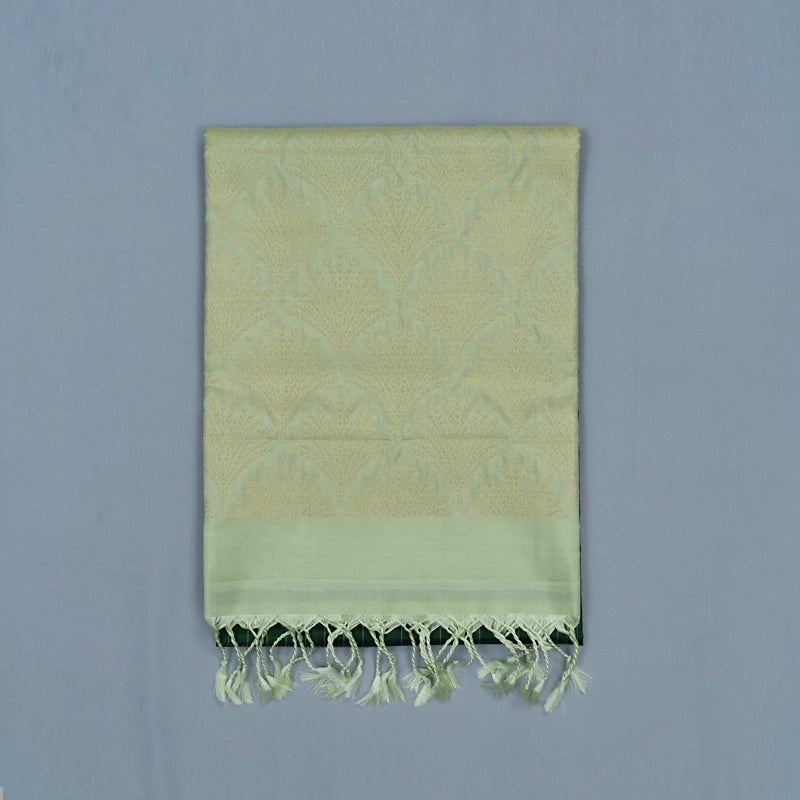 Hayagrivas Bottle Green Handloom Soft Silk Saree KBF535G5-9