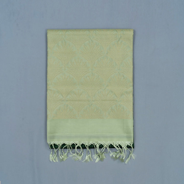 Hayagrivas Bottle Green Handloom Soft Silk Saree KBF535G5-9
